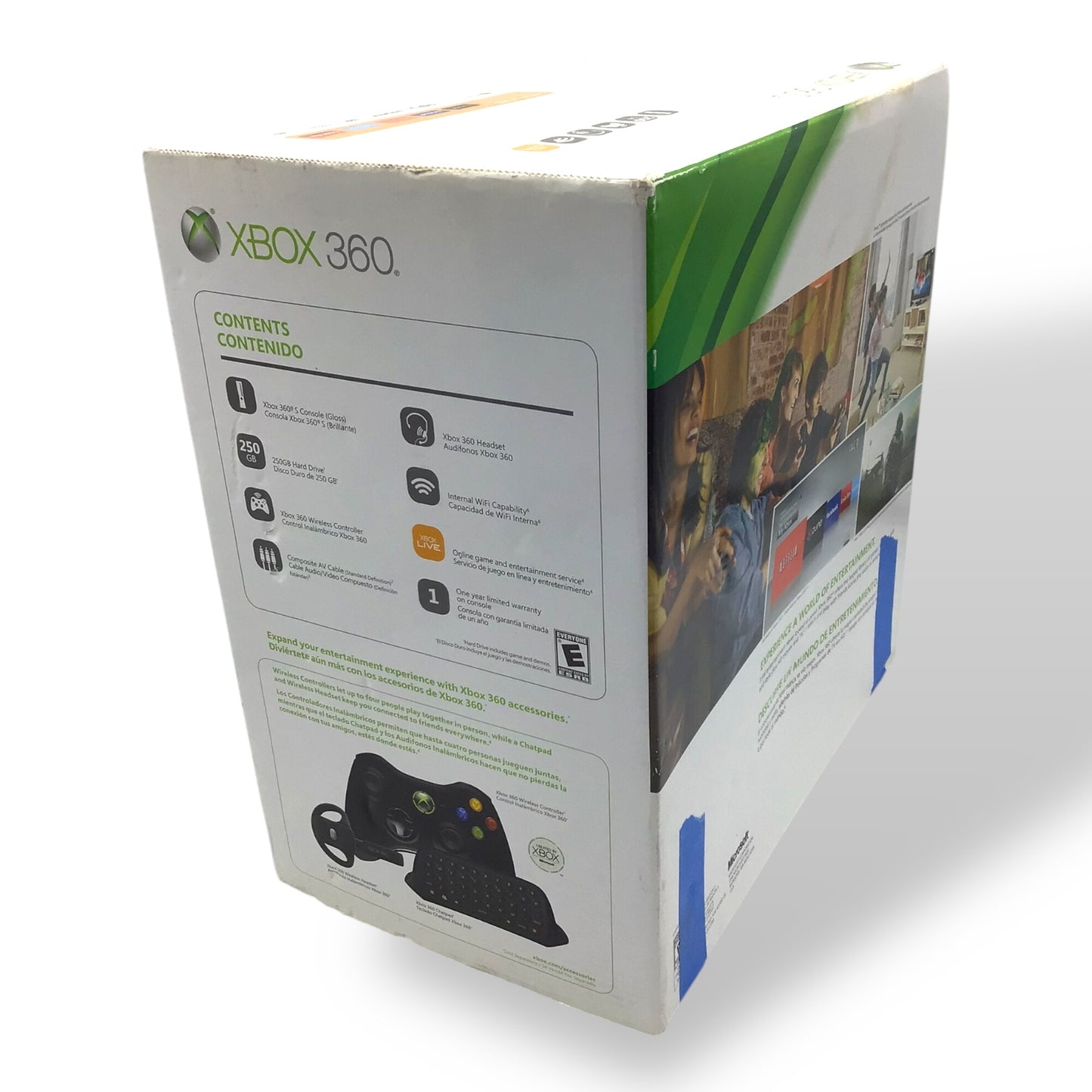 Microsoft Xbox 360 250GB Console Glossy Black with Wireless Controller