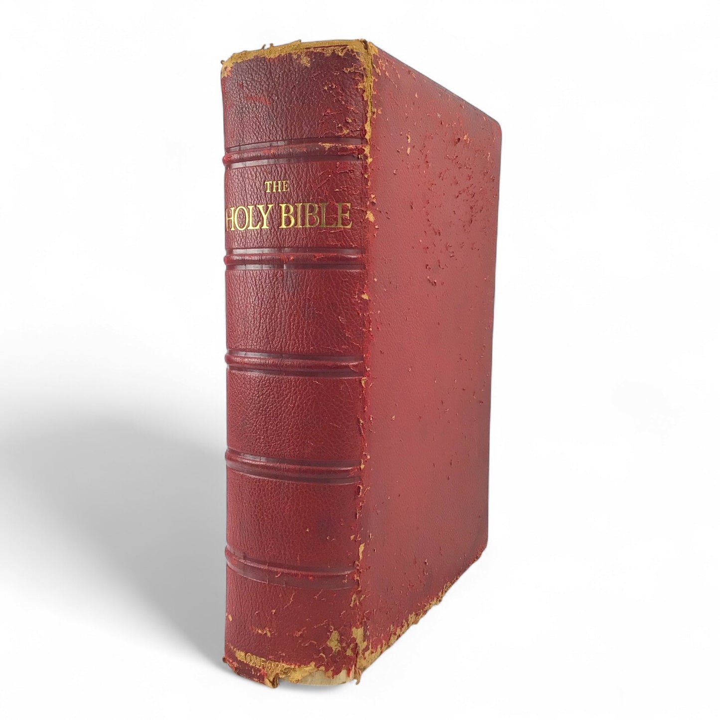 Monumental 1935 King James Oxford Lectern Bible Bruce Rogers Red Goatskin