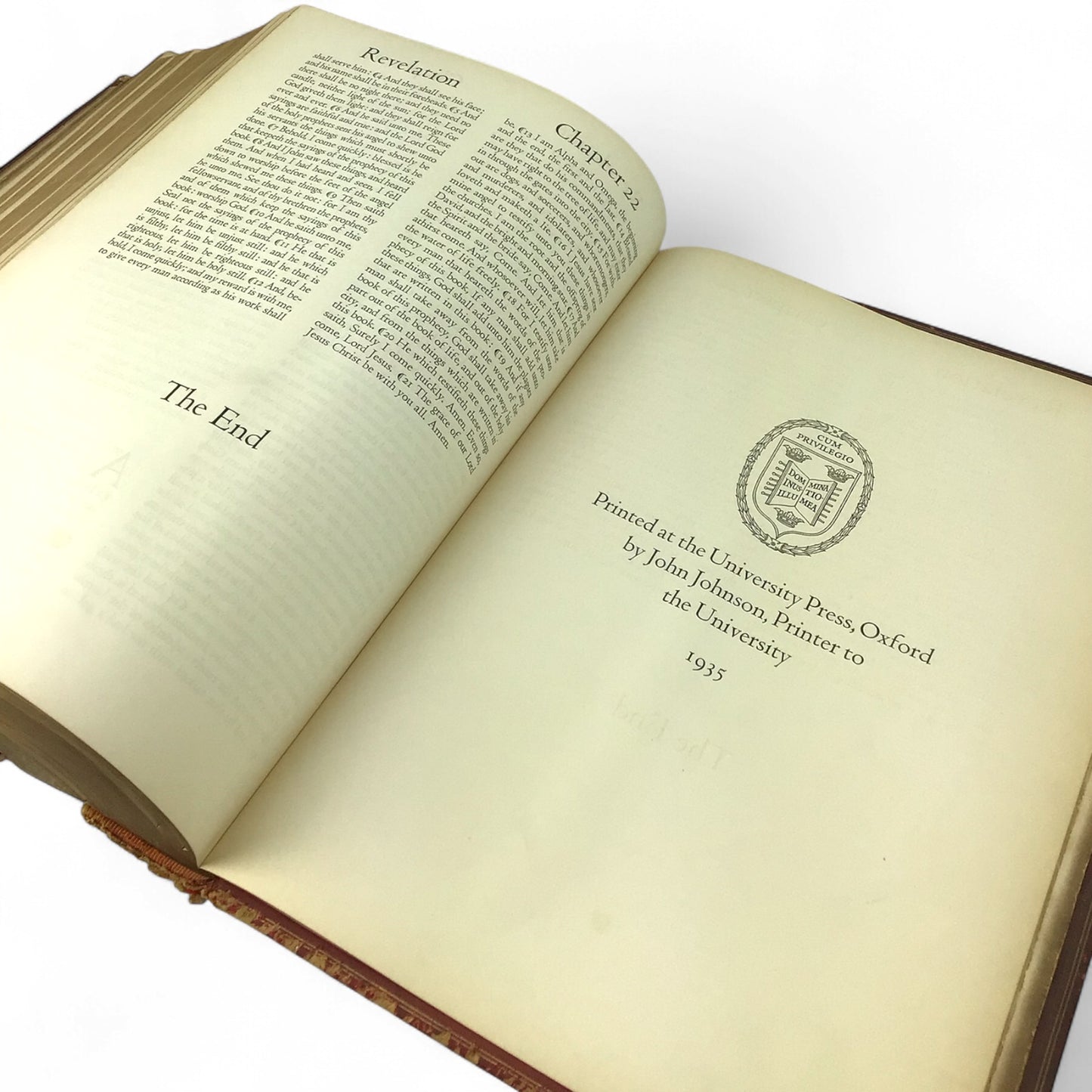 Monumental 1935 King James Oxford Lectern Bible Bruce Rogers Red Goatskin