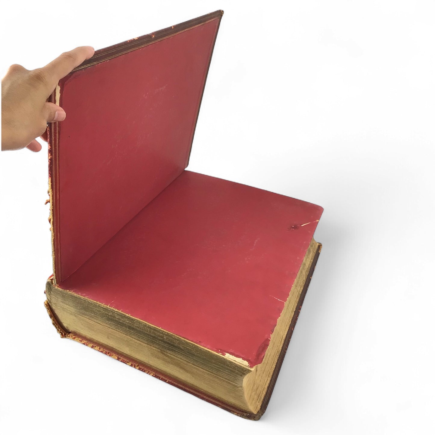 Monumental 1935 King James Oxford Lectern Bible Bruce Rogers Red Goatskin