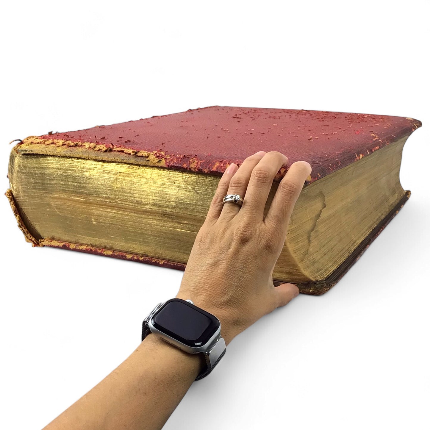 Monumental 1935 King James Oxford Lectern Bible Bruce Rogers Red Goatskin