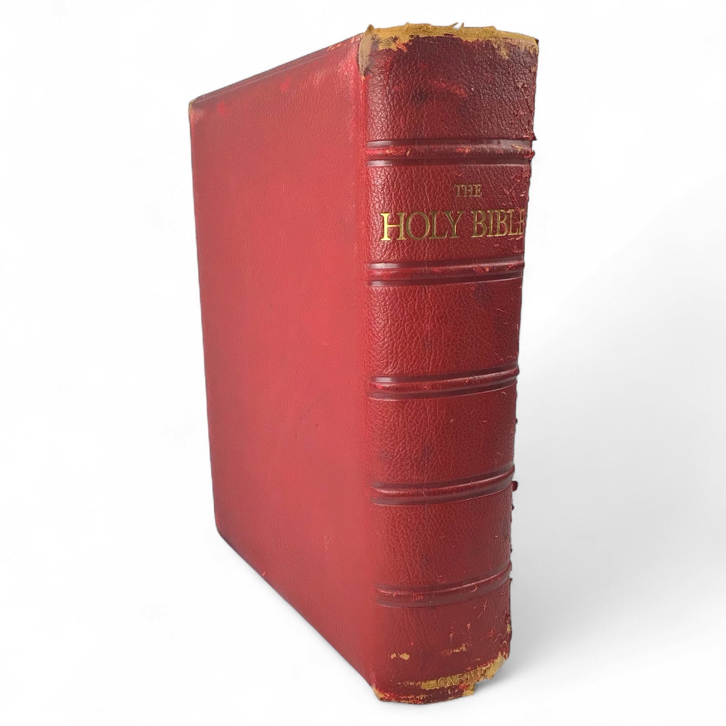 Monumental 1935 King James Oxford Lectern Bible Bruce Rogers Red Goatskin
