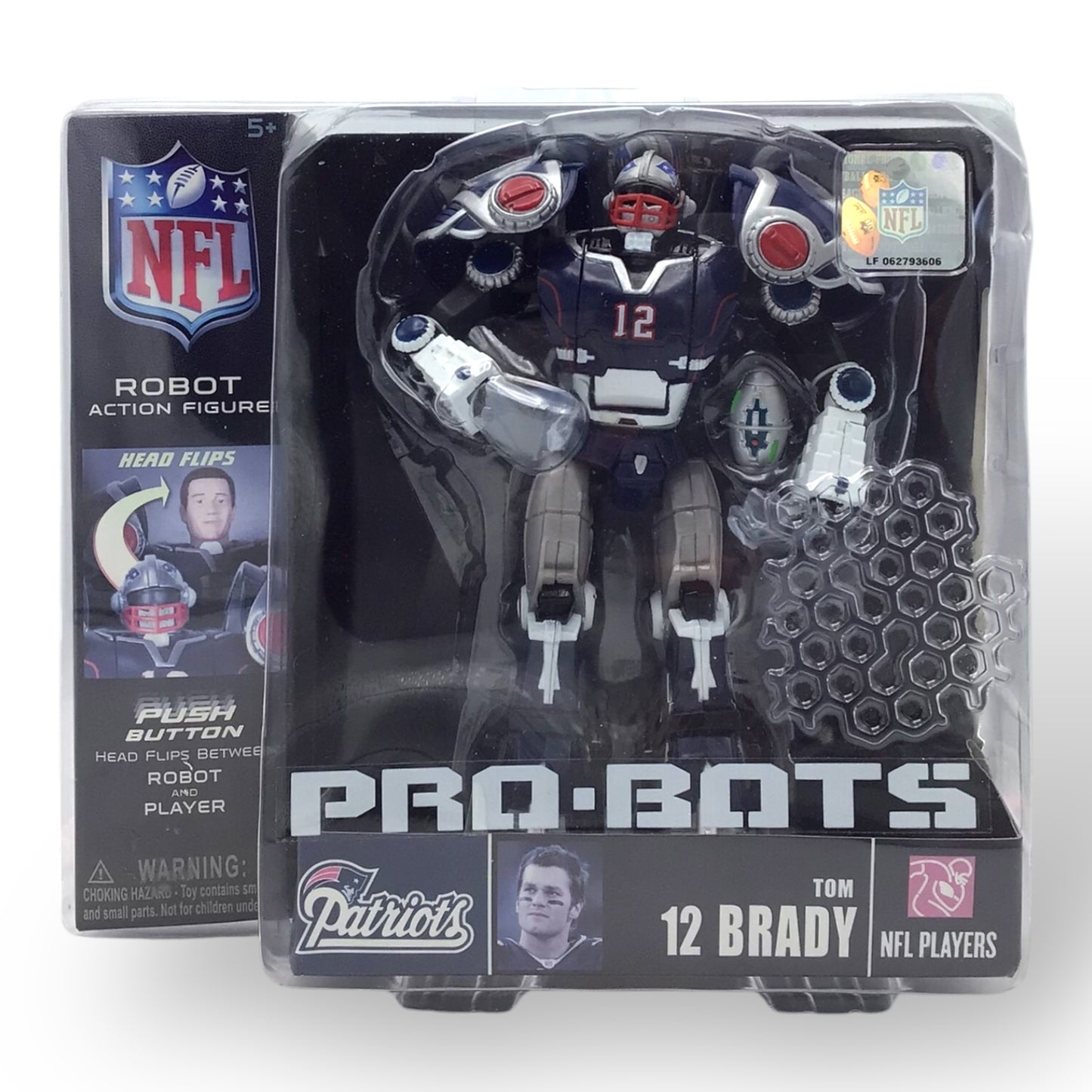 NFL Robot Action Figure Tom Brady 12 - 2008 Fully Poseable with Football