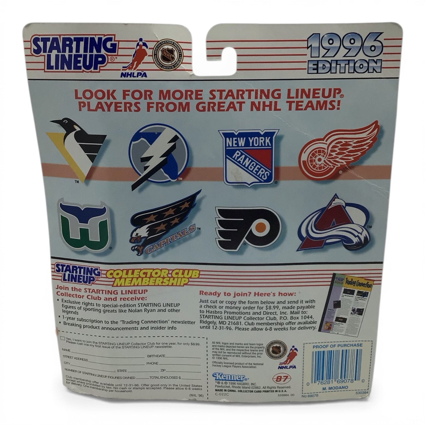 NHL Starting Lineup 1996 Edition - Mike Modano Figure & Card