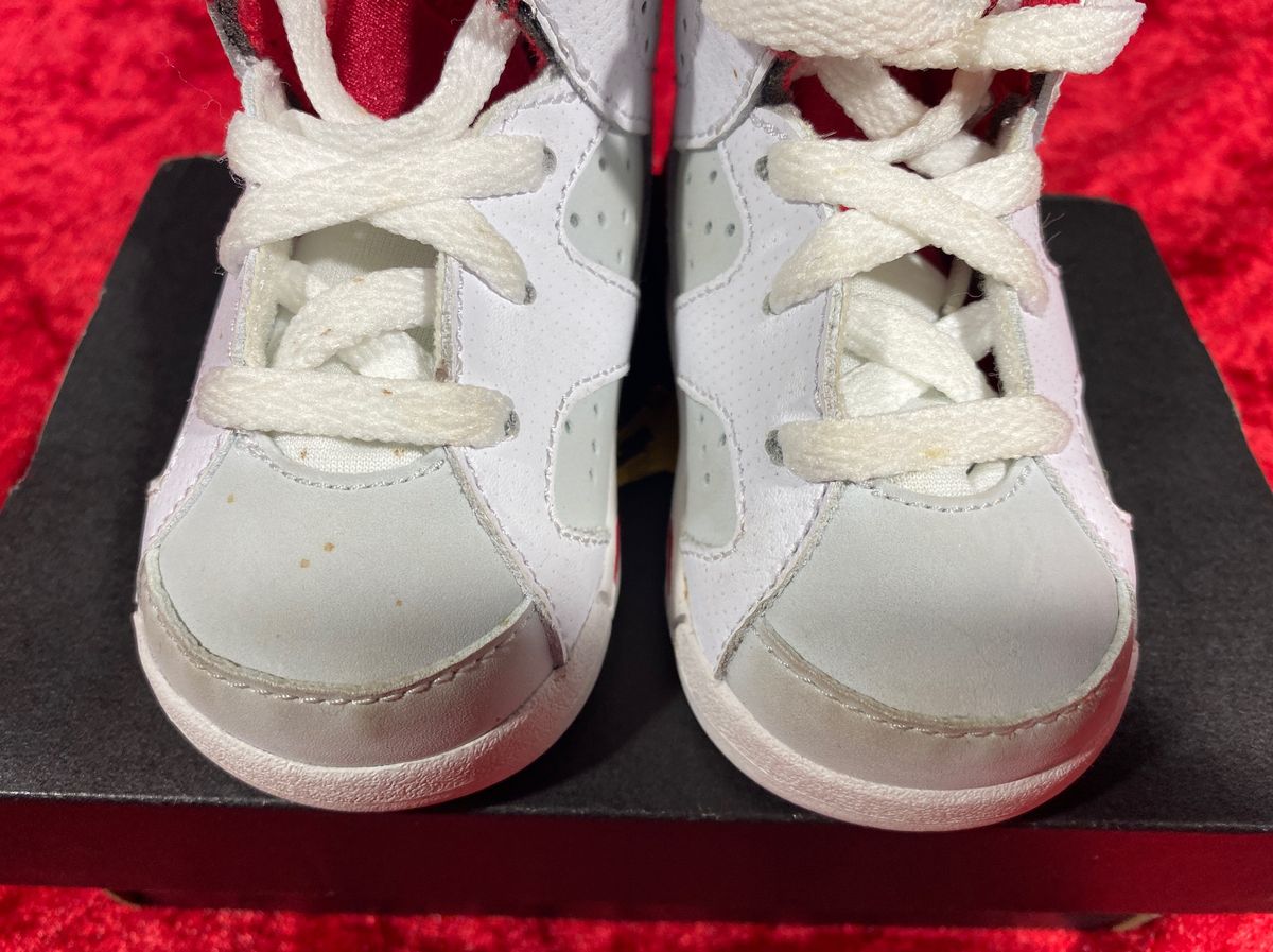 Nike Air Jordan 6 Retro BT Alternate Gym Red White Boys Size 4C *READ*