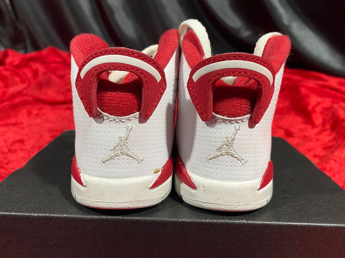 Nike Air Jordan 6 Retro BT Alternate Gym Red White Boys Size 4C *READ*