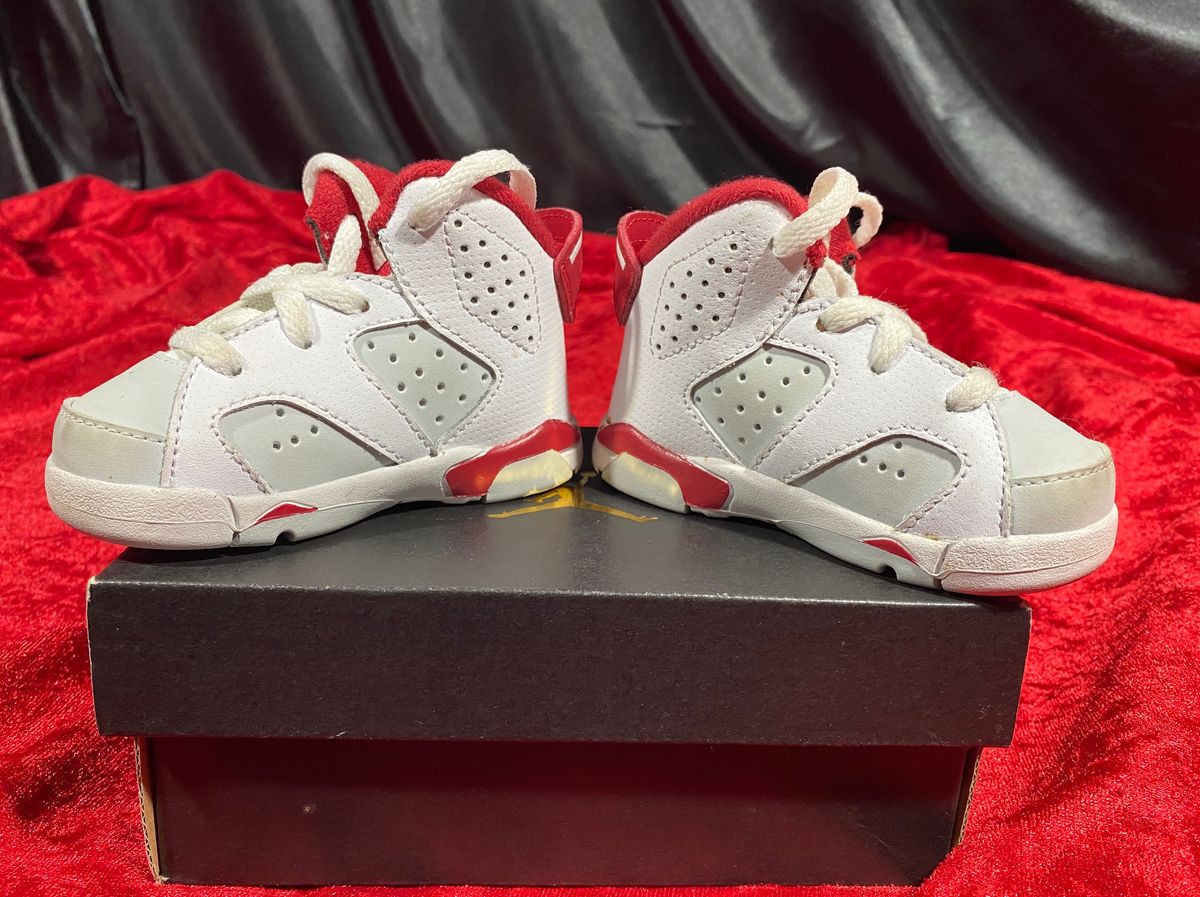 Nike Air Jordan 6 Retro BT Alternate Gym Red White Boys Size 4C *READ*