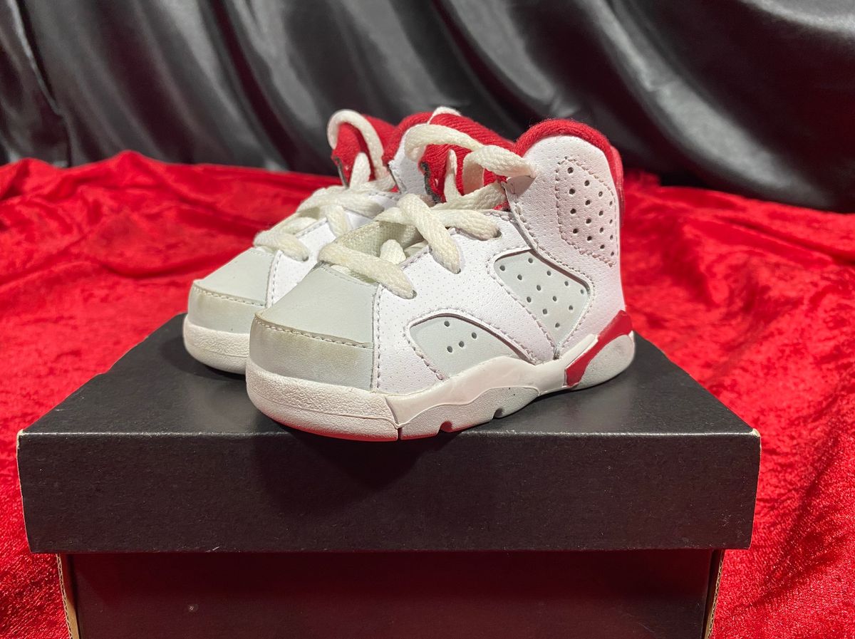 Nike Air Jordan 6 Retro BT Alternate Gym Red White Boys Size 4C *READ*