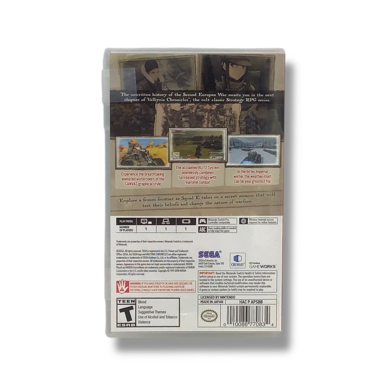 Nintendo Switch - Valkyria 4 Chronicles Video Game | SEGA