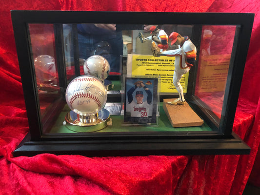 Nolan Ryan Hall of Fame 1999 Certified Authentic Autorgraphed Baseball Shadowbox