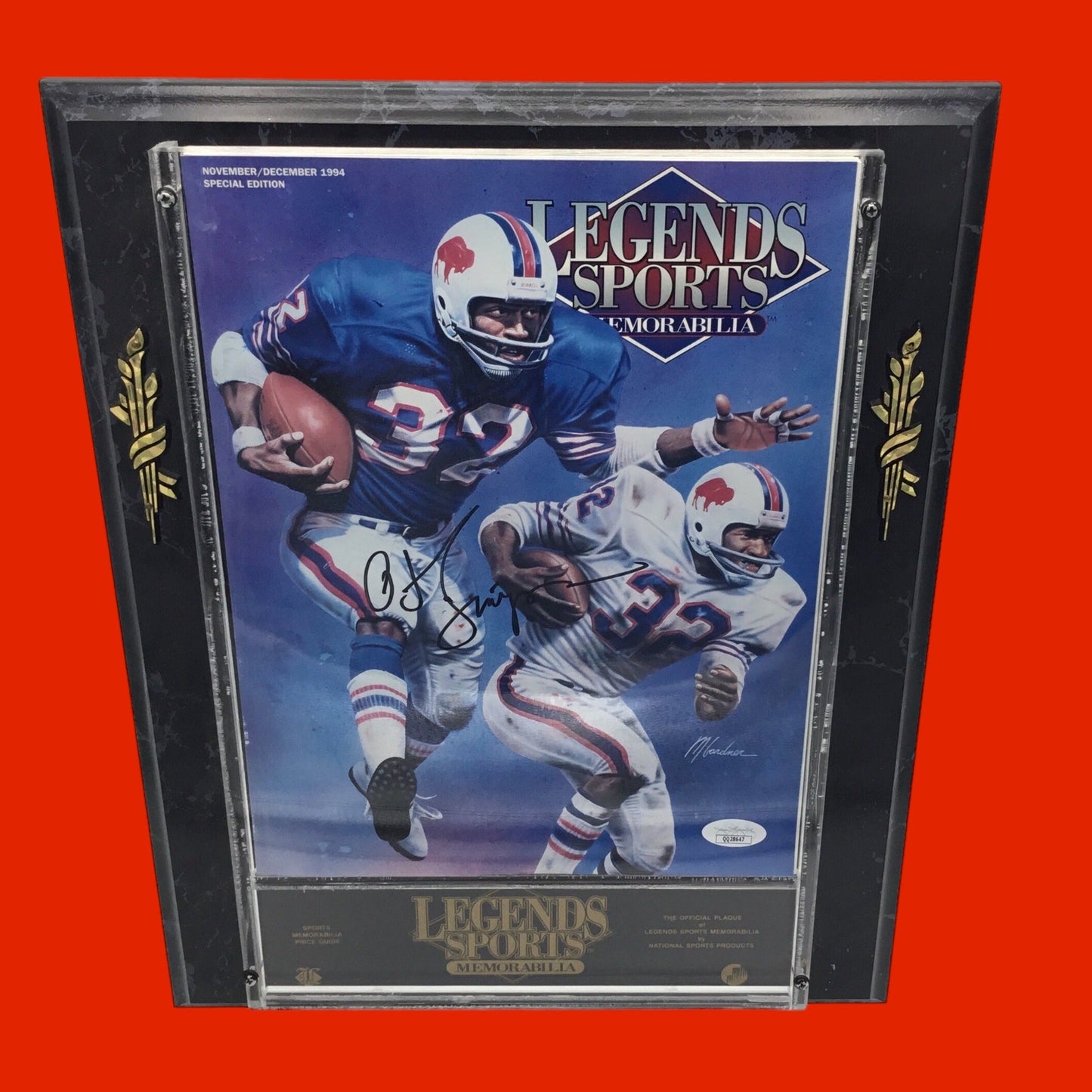 O.J. Simpson signed Legends Sports Magazine autograph JSA Certified
