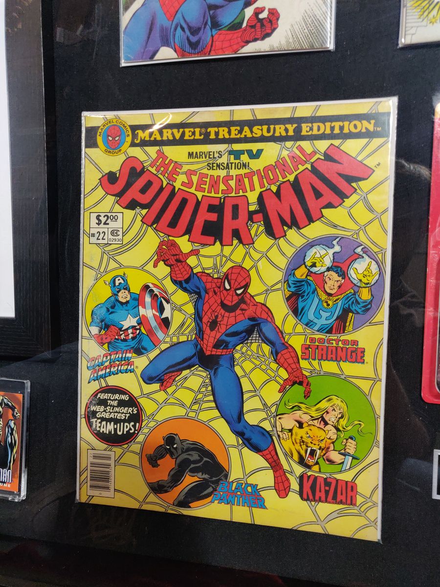 Ode to Spiderman Shadowbox Stan Lee & Jim Shooter Autographs JSA Certified