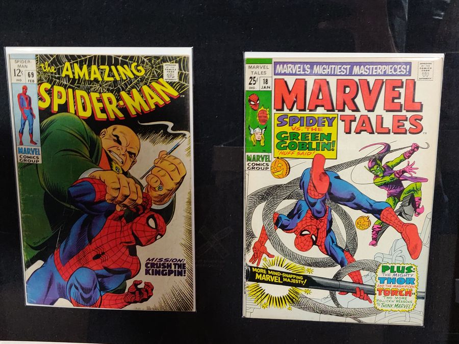 Ode to Spiderman Shadowbox Stan Lee & Jim Shooter Autographs JSA Certified