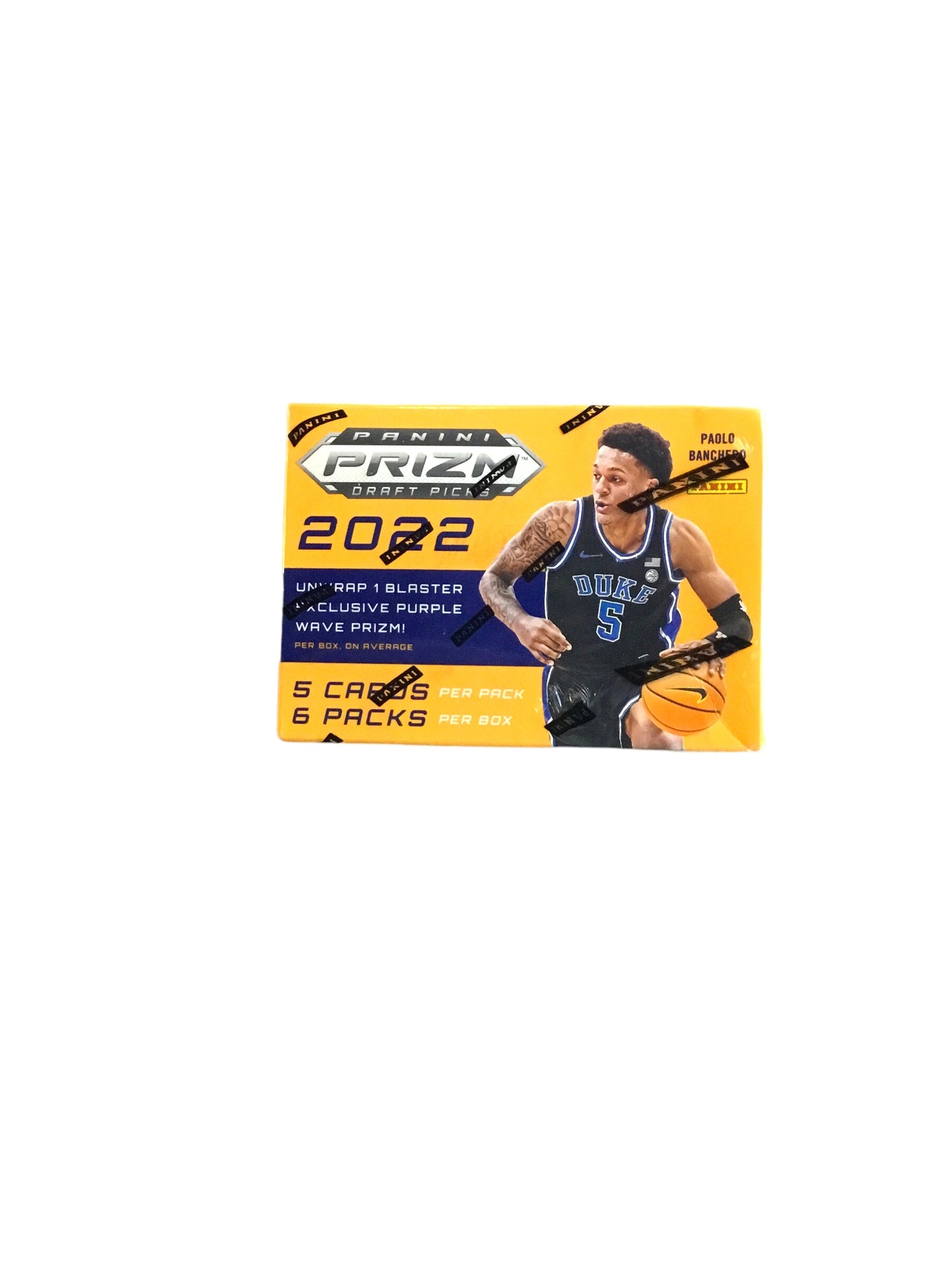 Panini 2022 Prizm Basketball Draft Picks Blaster Box 6 packs of 5 cards per pack
