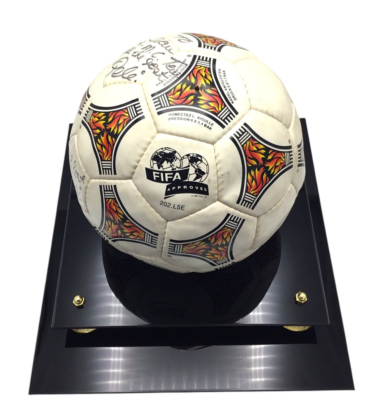Pelé Authentic Autographed FIFA Official Match Ball of 1996 Atlanta Olympic Games Adidas Soccer Ball
