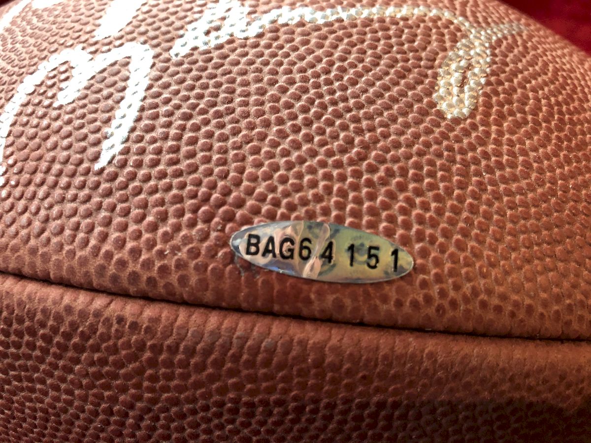 Peyton Manning Colts Signed Football w/ Figure & Jersey Card – UDA COA Shadowbox