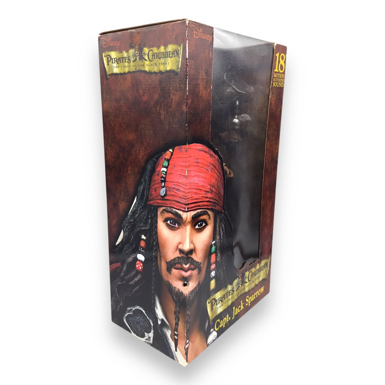 Pirates of the Caribbean Curse of the Black Pearl Capt. Jack Sparrow 18" Talking Figure NECA