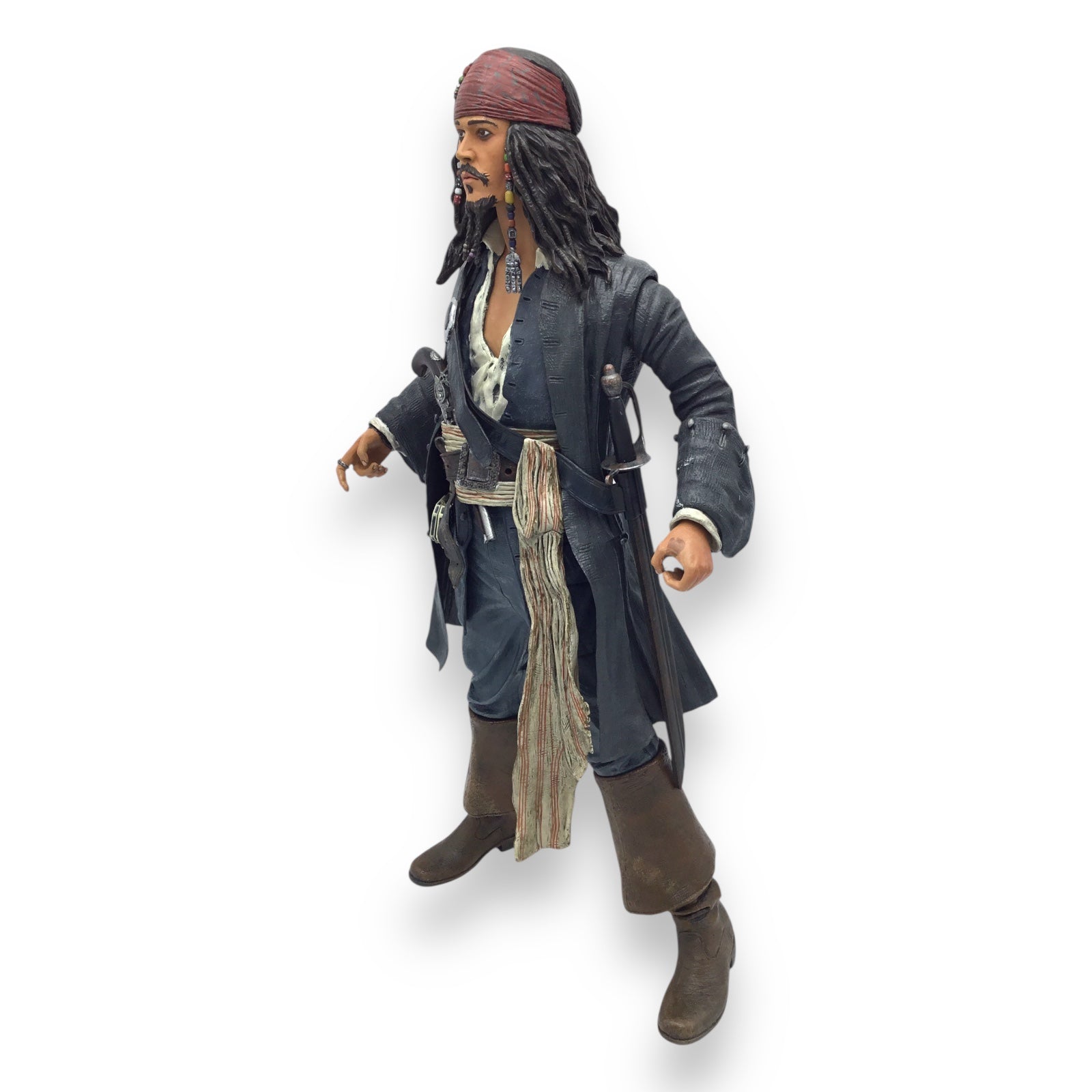 Pirates of the Caribbean Curse of the Black Pearl Capt. Jack Sparrow 18" Talking Figure NECA