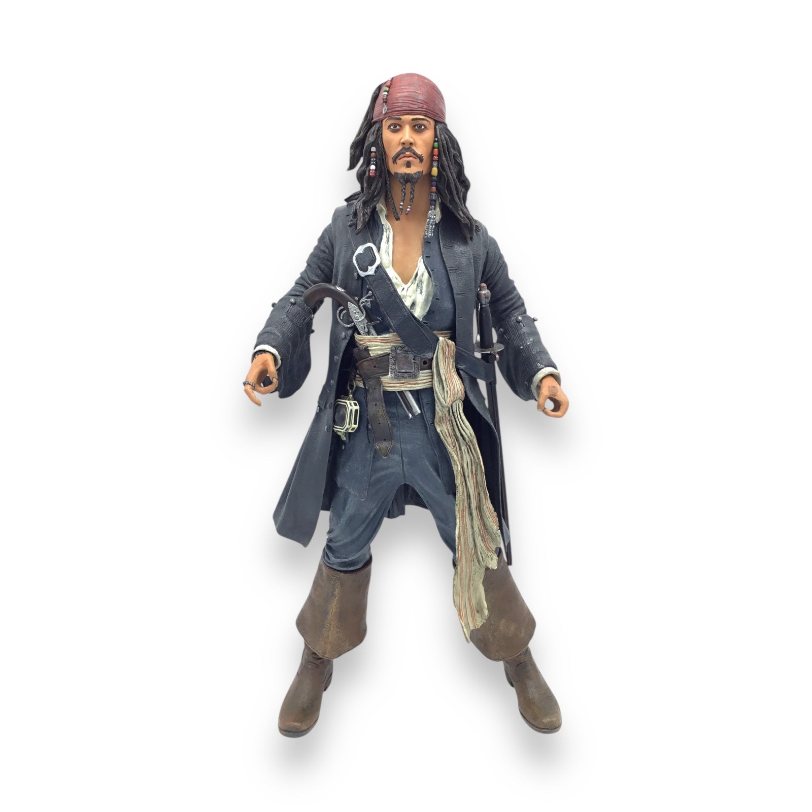 Pirates of the Caribbean Curse of the Black Pearl Capt. Jack Sparrow 18" Talking Figure NECA
