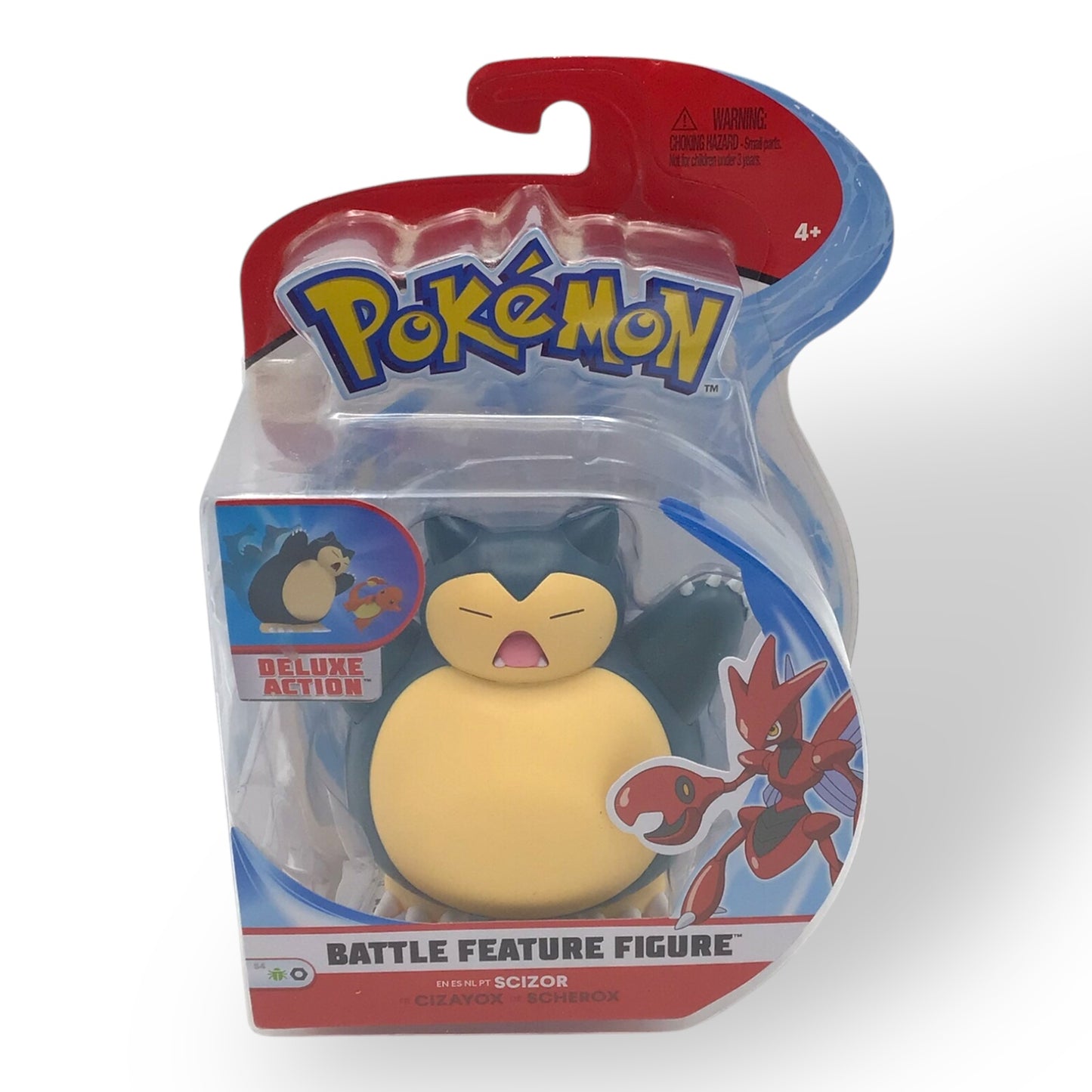 Pokémon Deluxe Action Battle Feature Snorlax Figurine; Misprint Packaging ft. Scizor