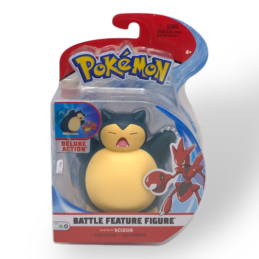 Pokémon Deluxe Action Battle Feature Snorlax Figurine; Misprint Packaging ft. Scizor