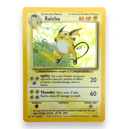 Raichu (14/102) - Holographic Pokemon Card