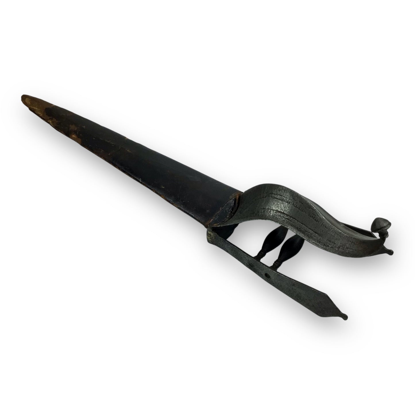 Rare 17th Century Indian Hooded Katar with Sheath