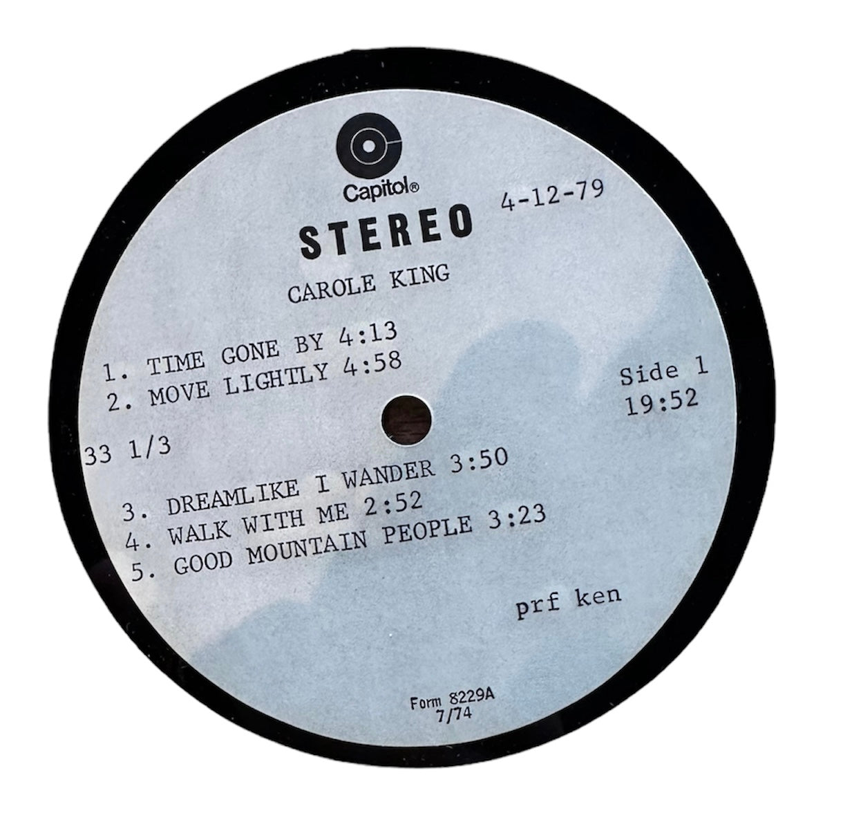Rare 1979 Carole King Touch The Sky 2 One-Sided Acetate LPs - Capital Records