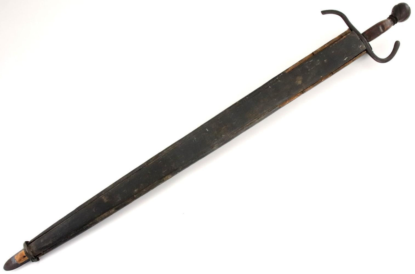 Rare Italian Nobleman's Falchion Sword w/ Pierced Fullers & Scabbard -Mid 16th C