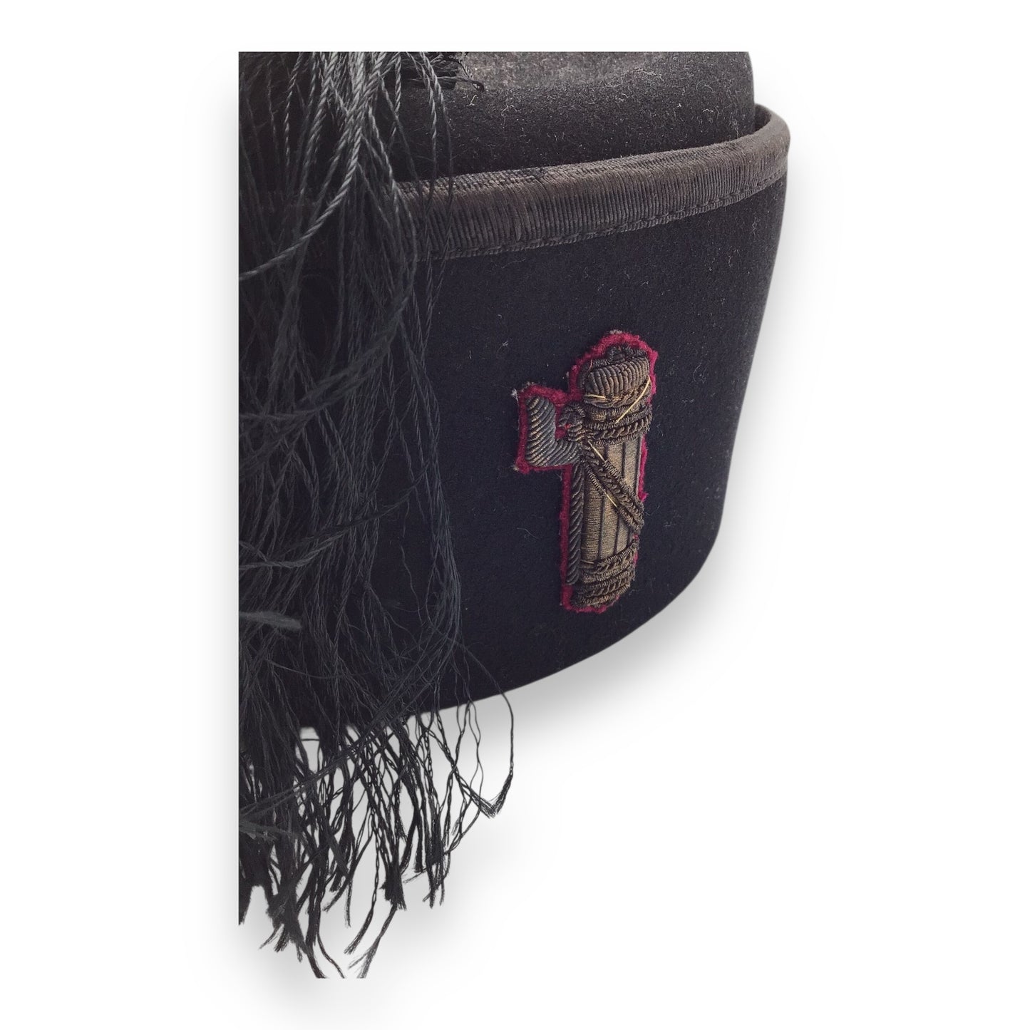 Rare Italian WW2 MVSN Officer’s Fez with Bullion Insignia | Blackshirt Officer Headgear