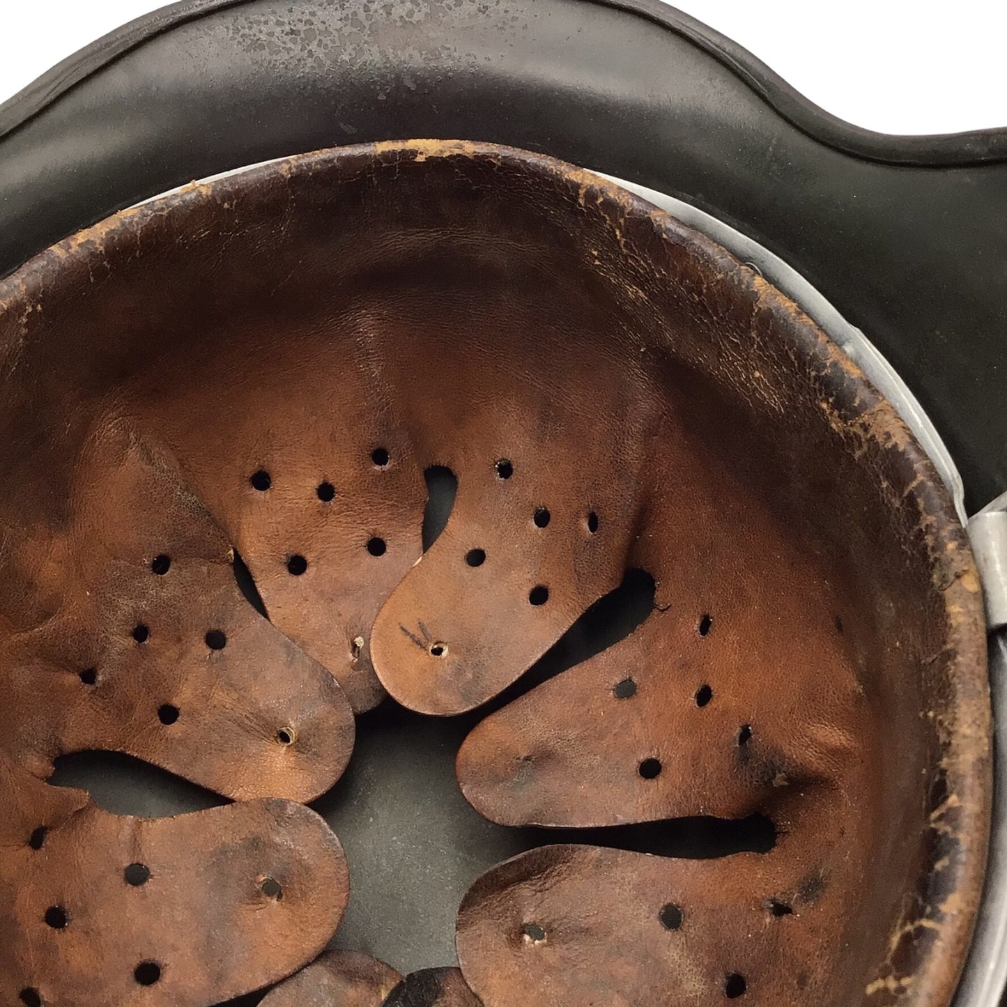 Rare WWII German M38 Double Decal SS Combat Helmet - Marked ET62