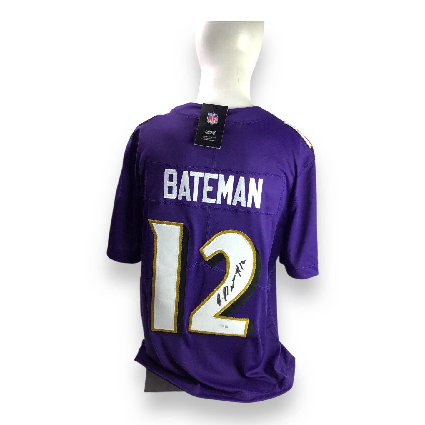 Rashod Bateman Autographed NFL Jersey Official Licensed Edition 64/100