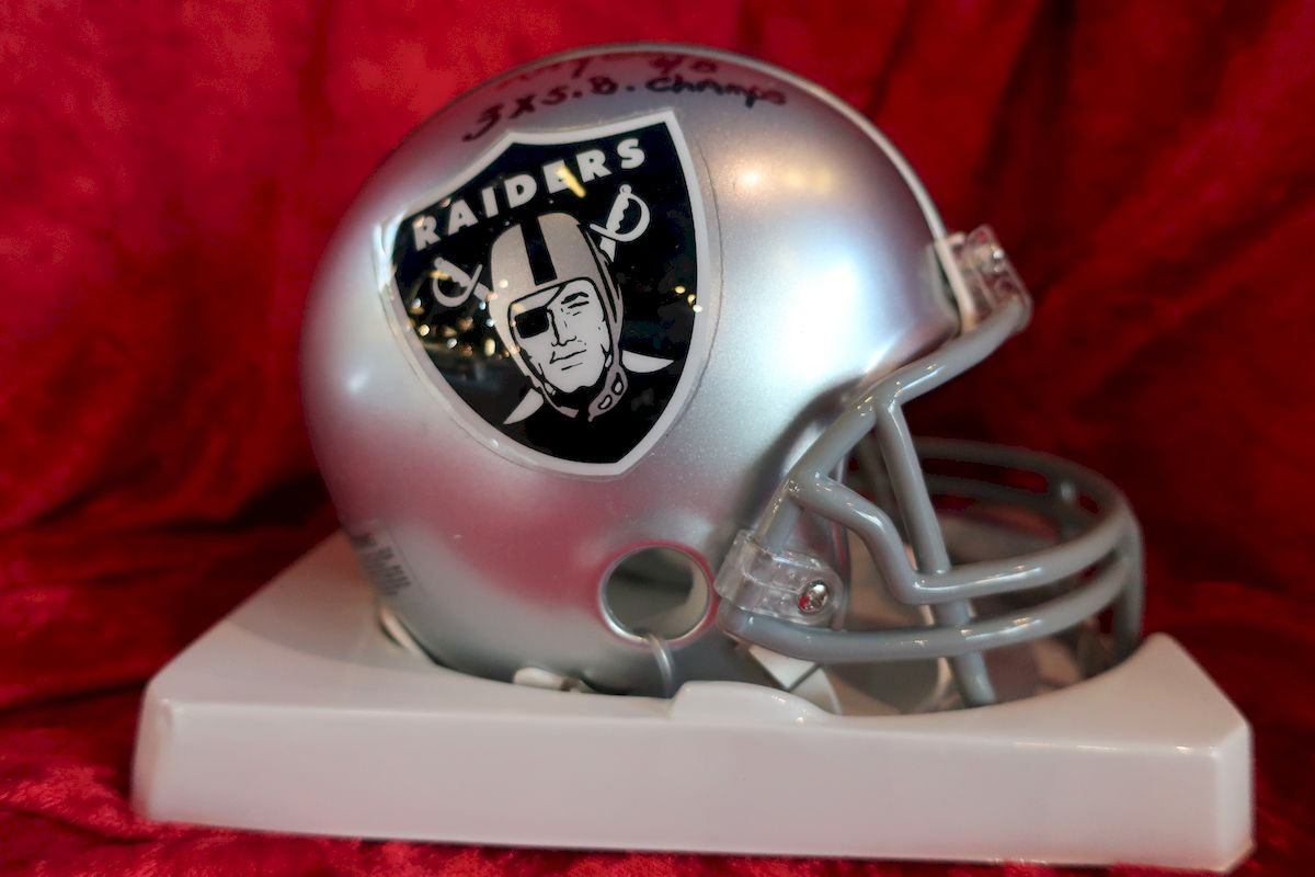 Ray Guy Raiders Autographed Certified Authentic Football Mini