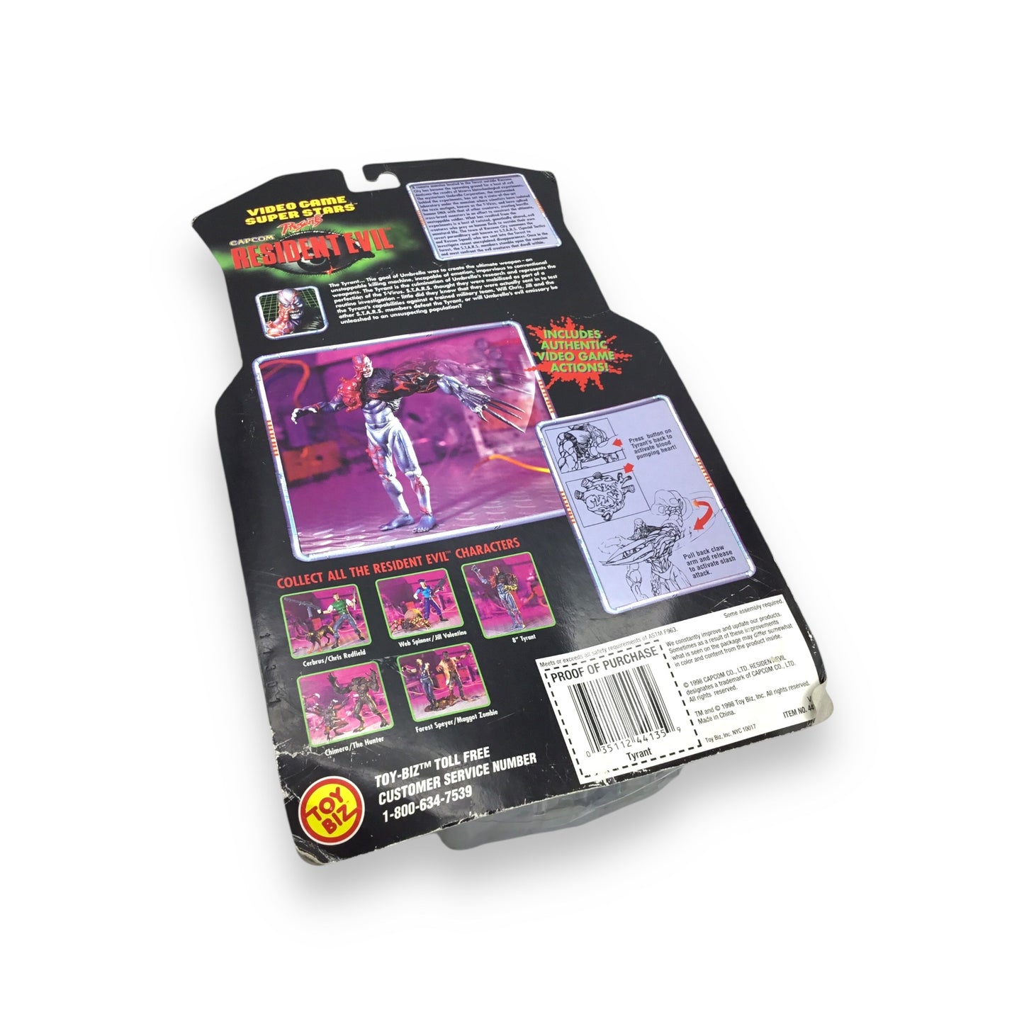 Resident Evil Tyrant Action Figure | Video Game Super Stars Series by ToyBiz | New on Card