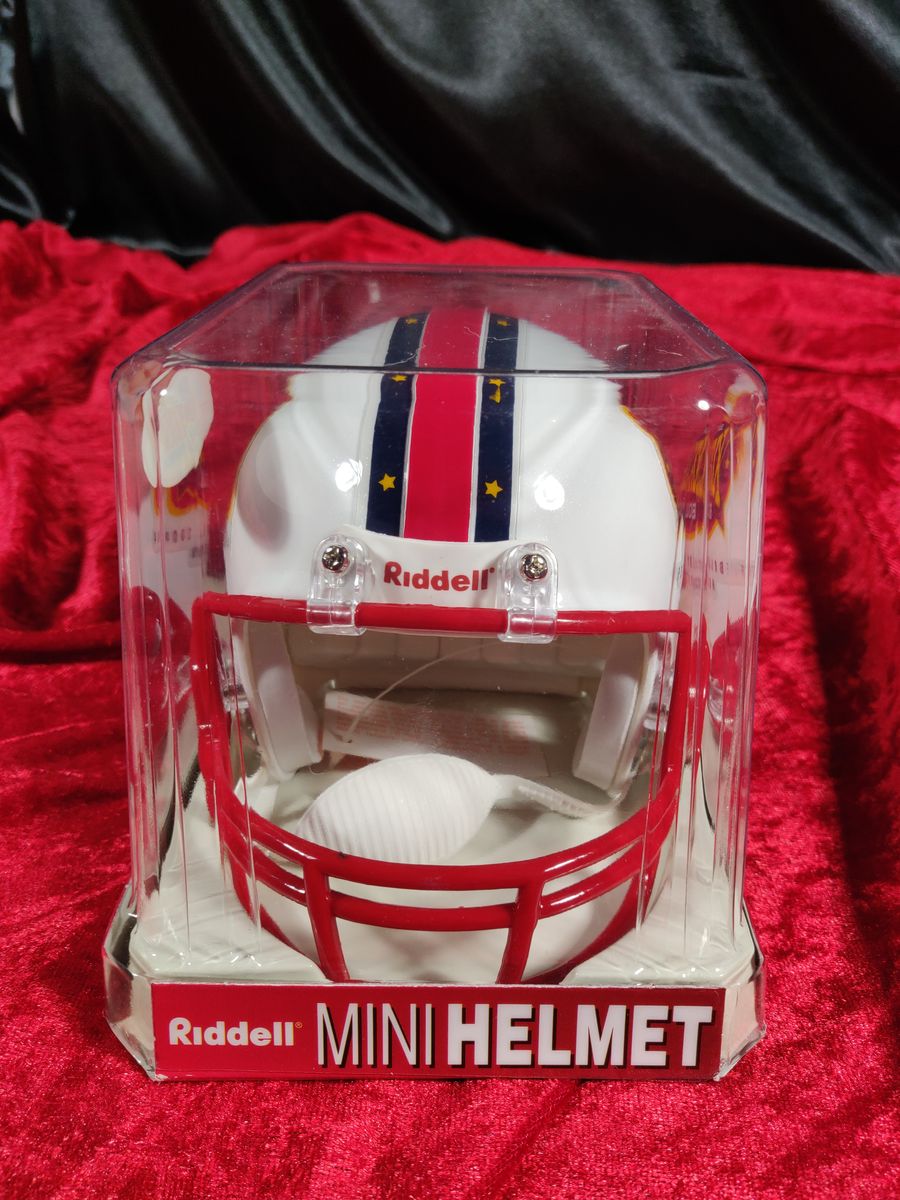 Riddell Football Mini Helmet Super Bowl XXXVIII 38 Patriots Jaguars  2/1/2004 – Collectors Crossroads