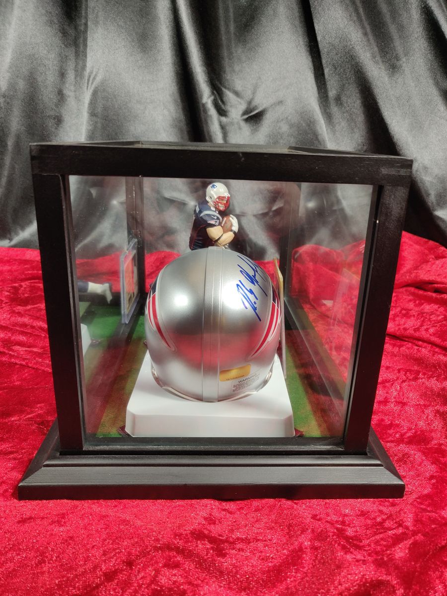 Rob Gronkowski New England Patriots Autographed Mini Helmet Shadowbox + More