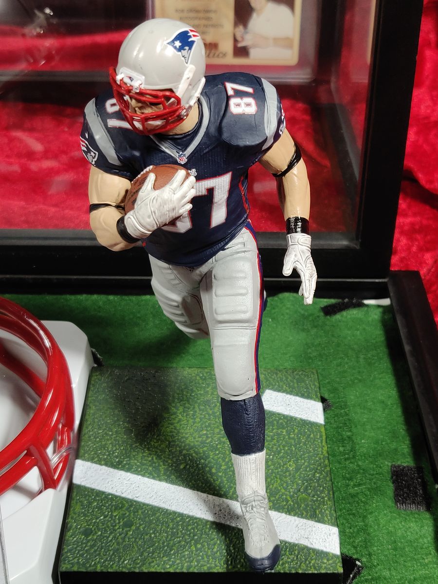 Rob Gronkowski New England Patriots Autographed Mini Helmet Shadowbox + More