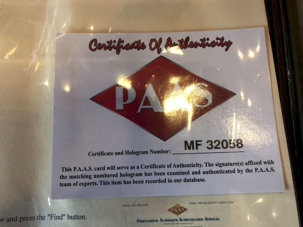 Rob Gronkowski Patriots Certified Authentic Autographed Football Shadowbox & Game Used Material Card #66/87