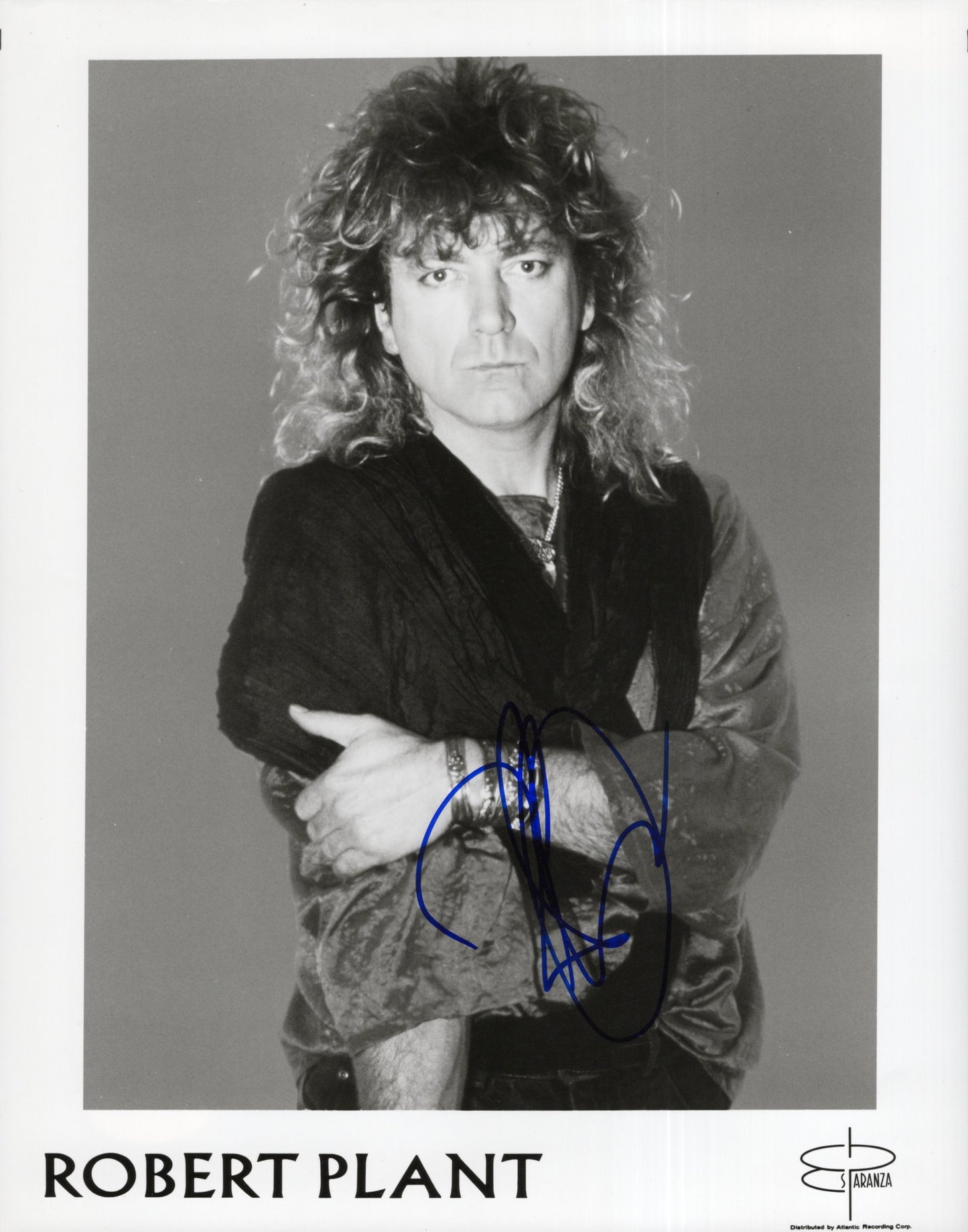 Robert Plant Signed Photo 8x10 B&W, Studio Shot, JSA & PSA Certified