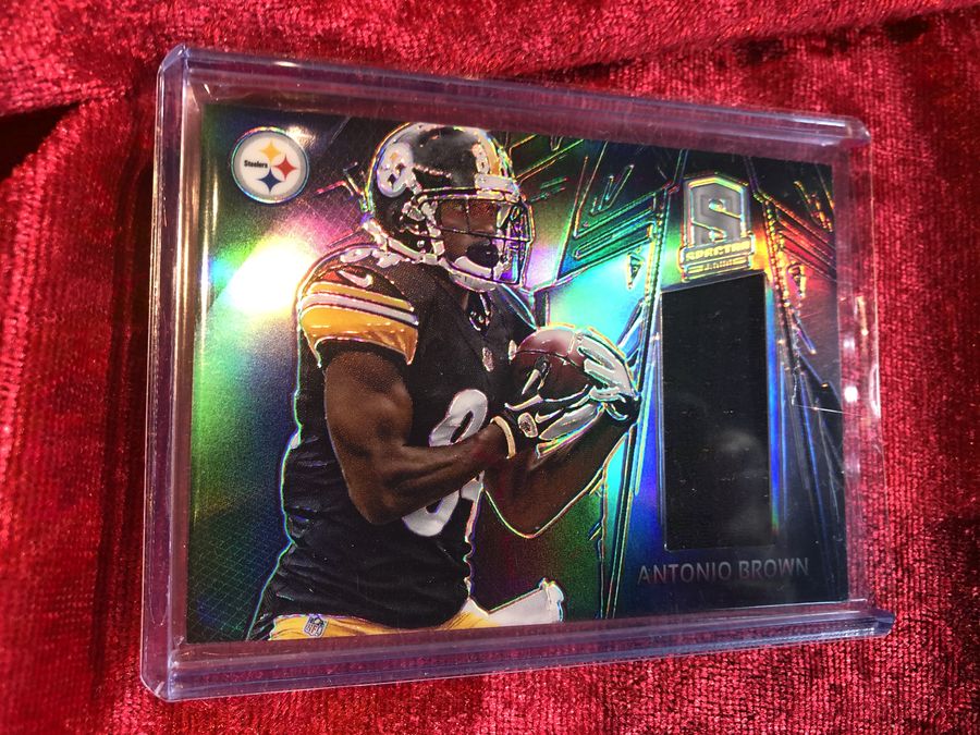 Roethlisberger, Bell, & Brown Steelers Signed Mini Helmet Shadowbox w/ Cards COA