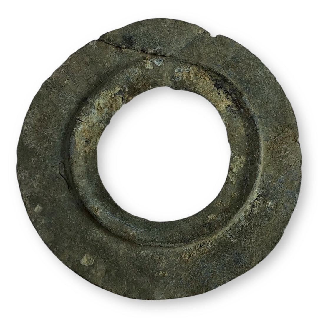 Roman Bronze Votive Hand Mirror - Round Form, ca. 1st-3rd Century A.D.