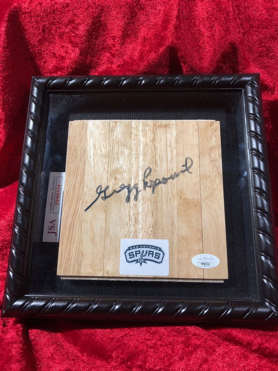 San Antonio Spurs Head Coach Gregg Popovich autographed hardwood w/ JSA cert