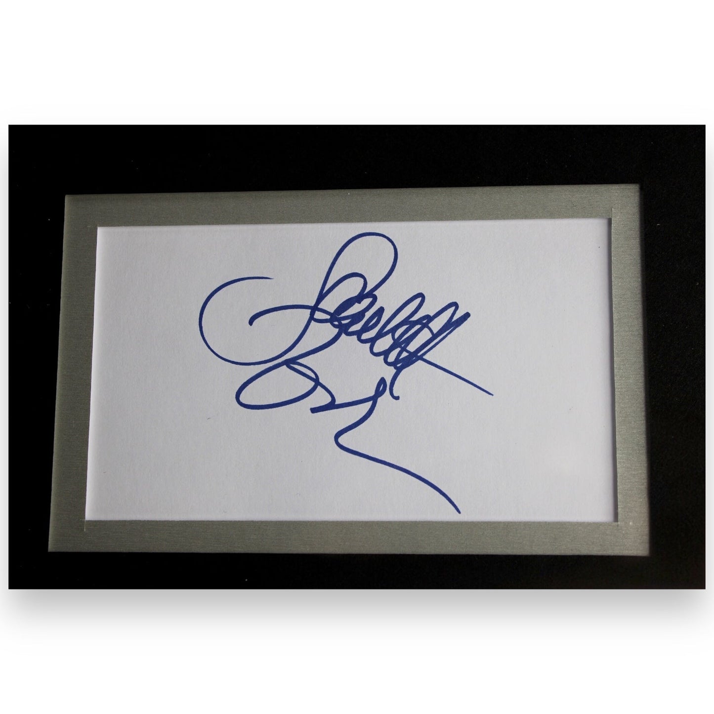 Scarlett Johansson Signed Index Card with Film Photos - Framed Collectible