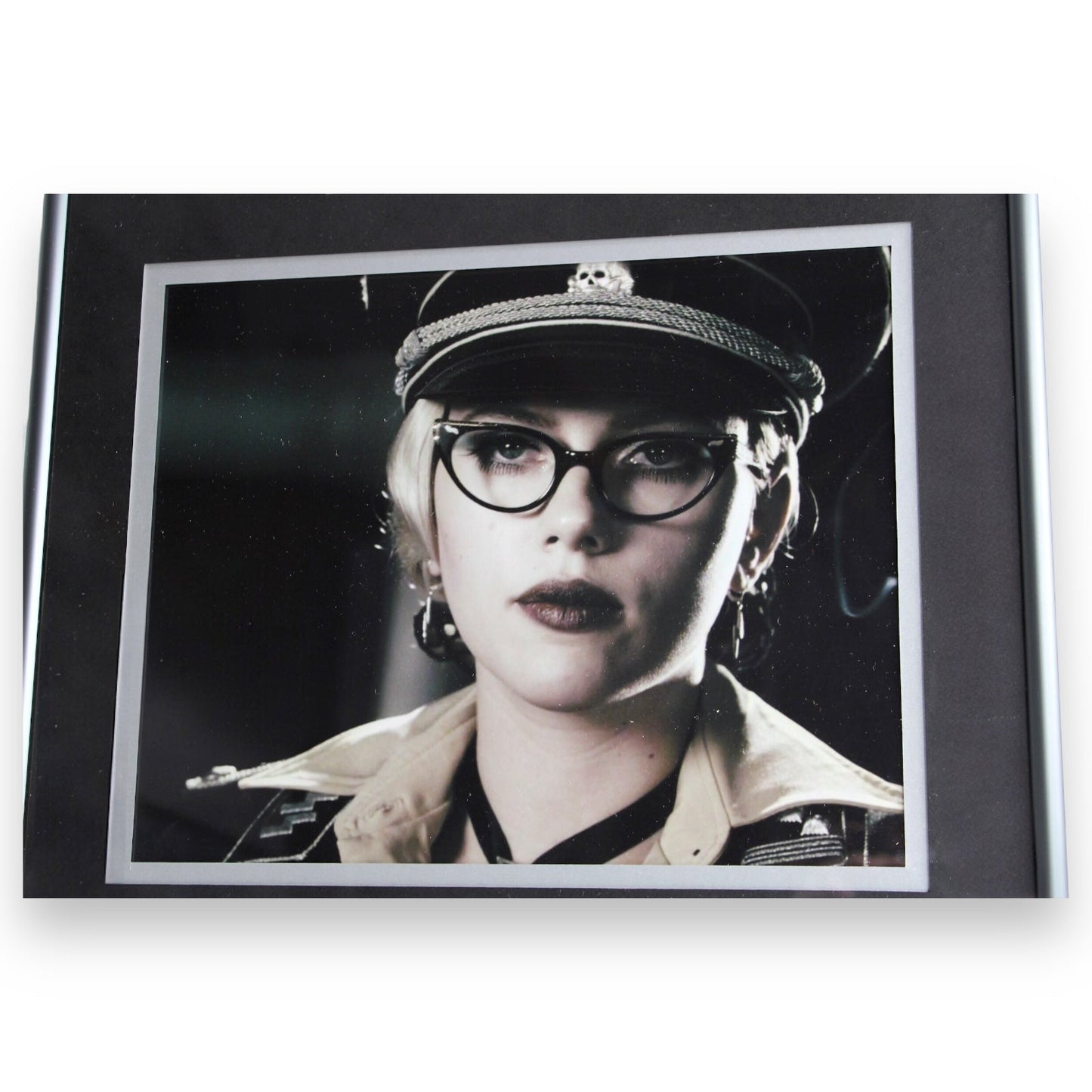 Scarlett Johansson Signed Index Card with Film Photos - Framed Collectible