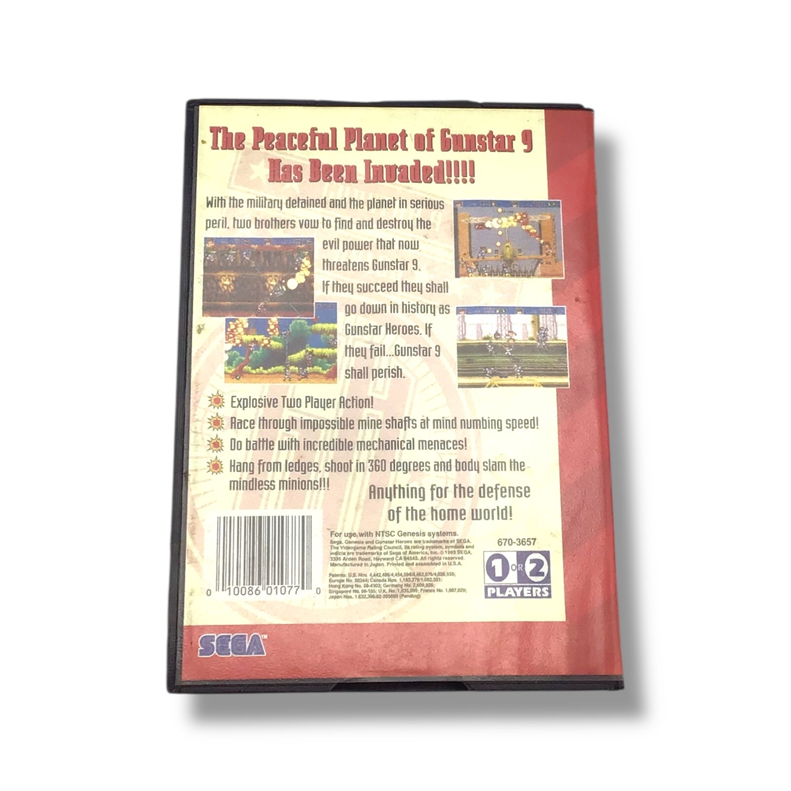 Sega Genesis - Gunstar Heroes Video Game | Sega