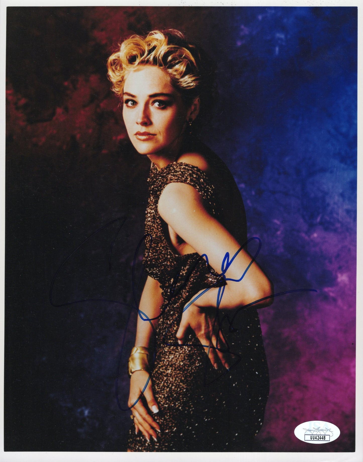 Sharon Stone Signed Photo 8x10, Sharon Stone Autograph in Basic Instinct, JSA and PSA Letter Double Certified Authentic UU42448