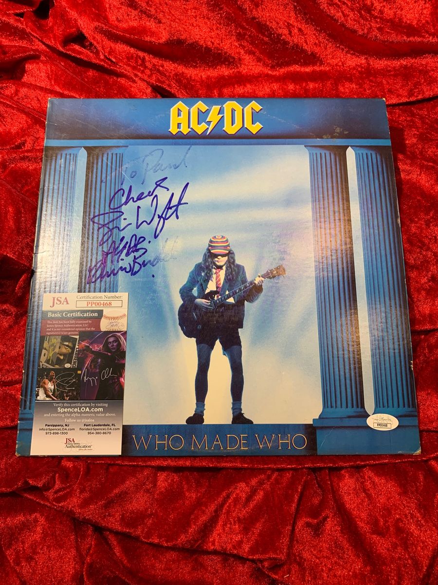 skøn høst fugtighed Simon Wright Drummer AC/DC Autographed Who Made Who JSA Certification –  Collectors Crossroads