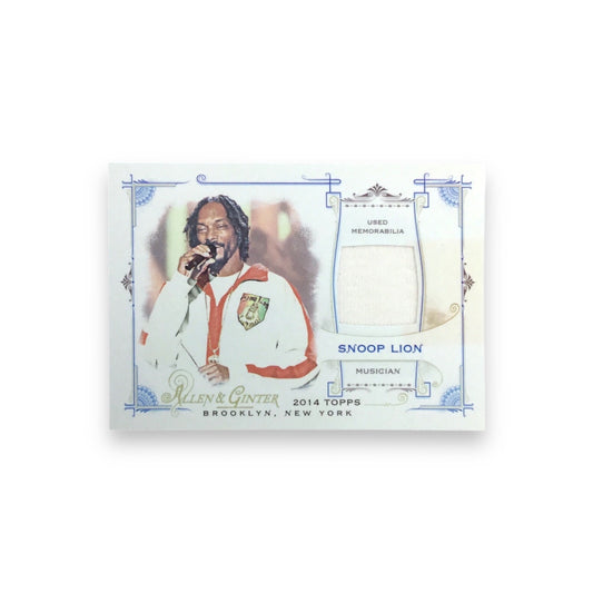 Snoop Lion Topps Allen & Ginter Relic Card | Used Memorabilia