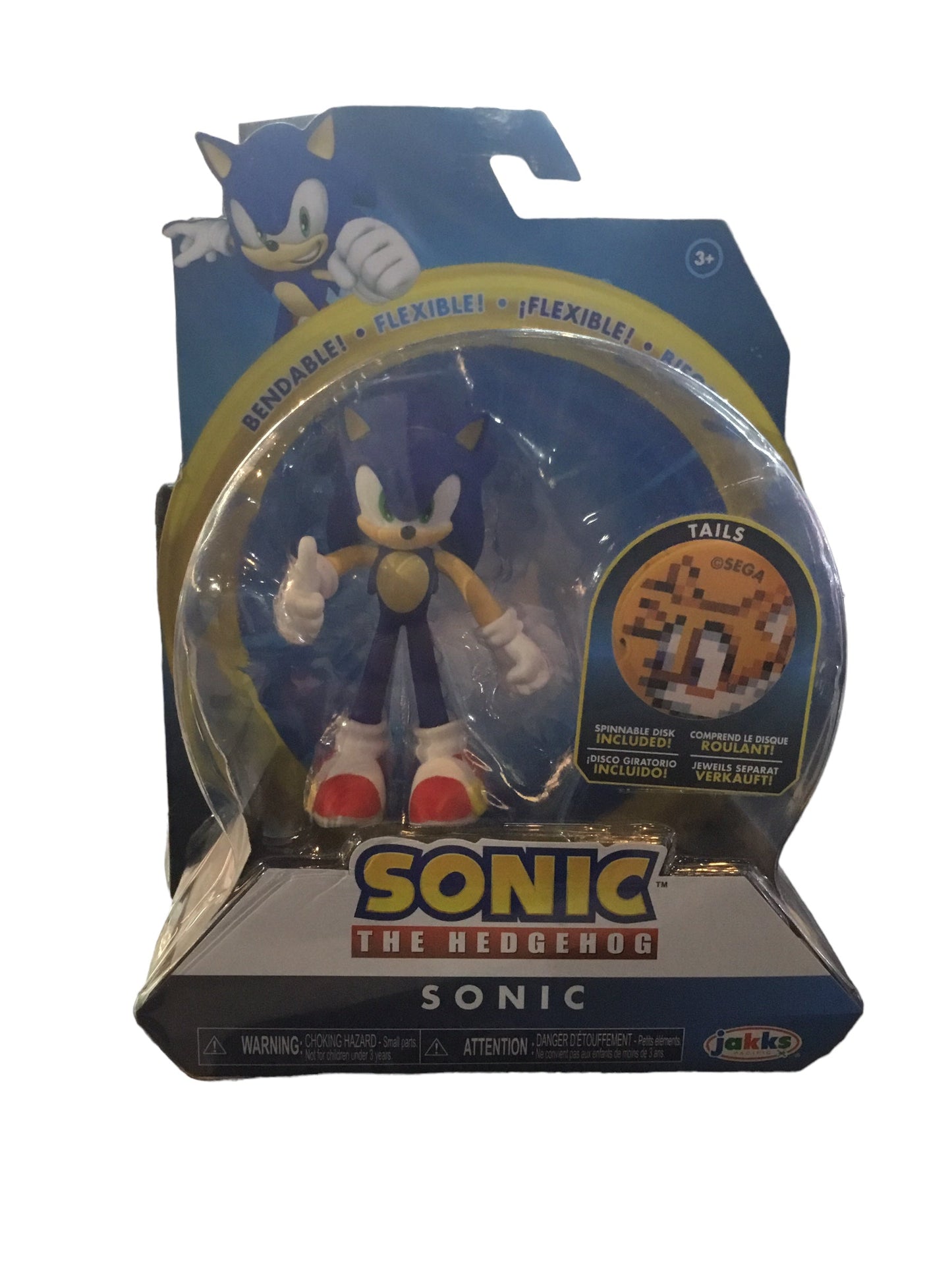 Sonic The Hedgehog 4" Action Figure Bendable - Jakks Pacific
