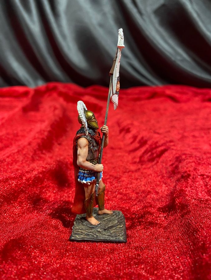 St. George Cross Figures #6019 Greek Athenian Flag Bearer hand casted & painted figure